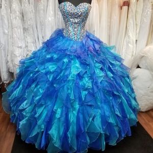 Royal Blue/Turquoise Ball Gown